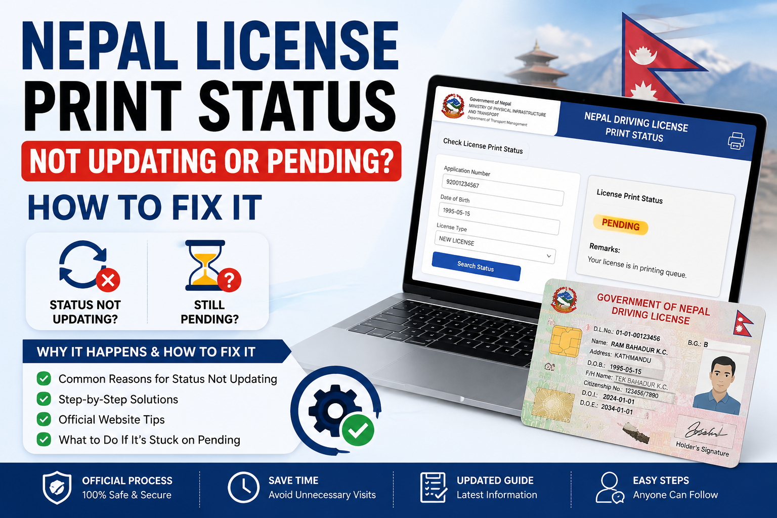 Nepal License Print Status Not Updating or Stuck on Pending? How to Fix It