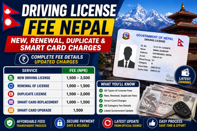 Driving License Fee Nepal