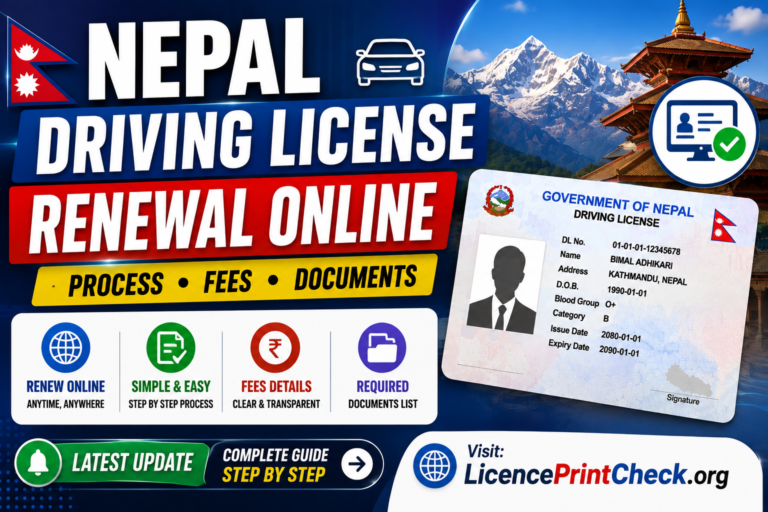 Nepal Driving License Renewal Online