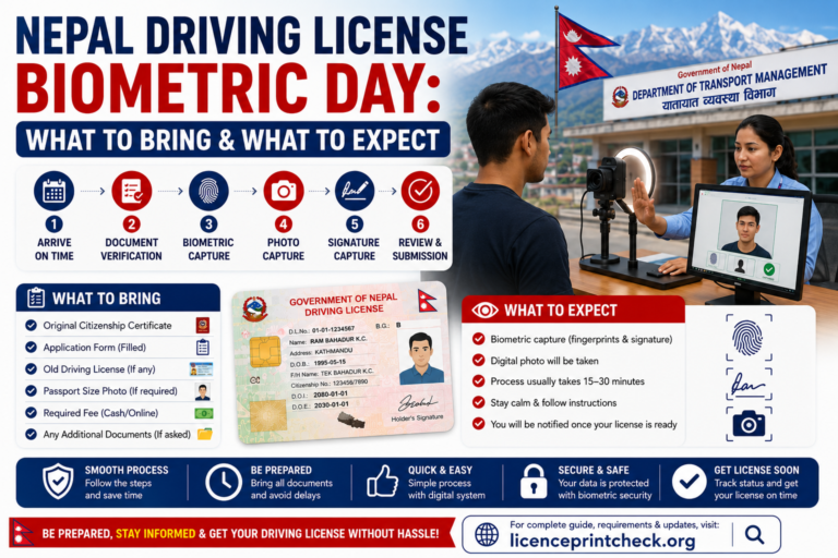Nepal Driving License Biometric Day: What to Bring & What to Expect (2026)