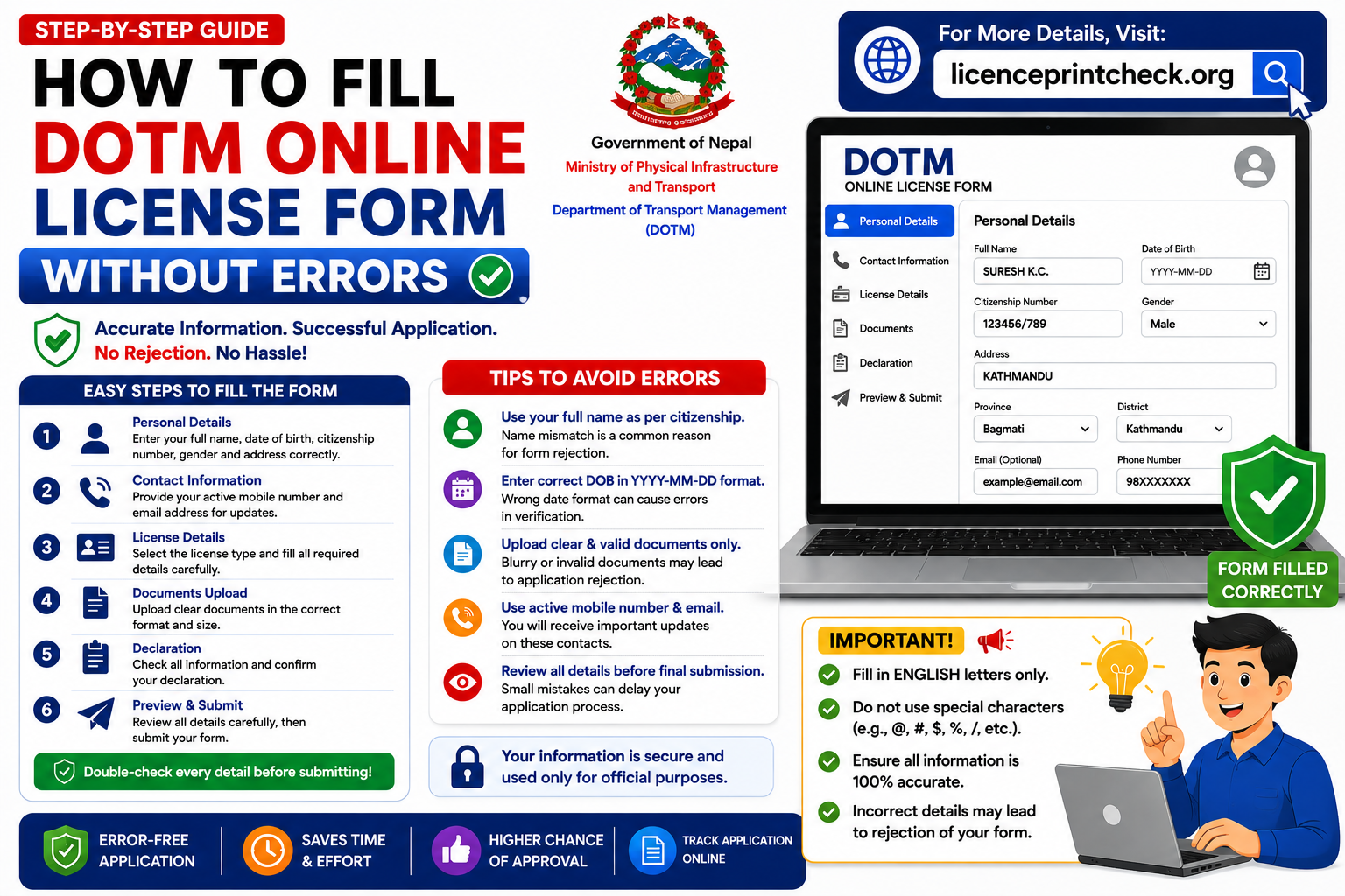 How to Fill DOTM Online License Form Without Errors (2026)
