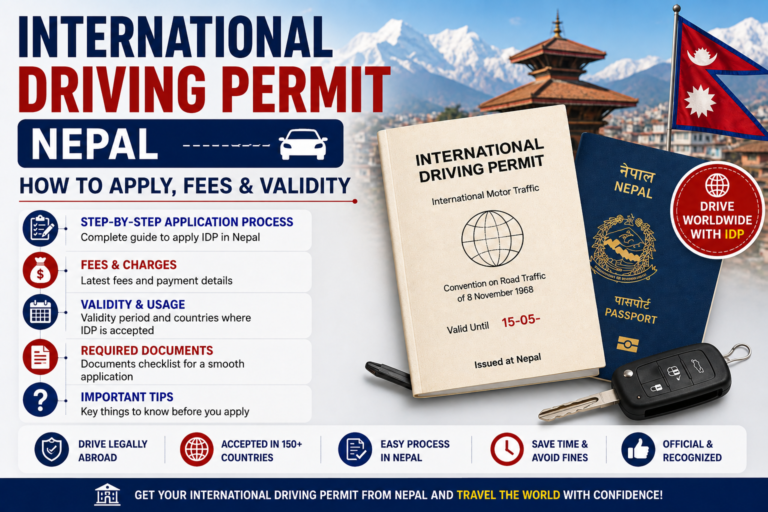 International Driving Permit Nepal 2026: How to Apply, Fees & Validity