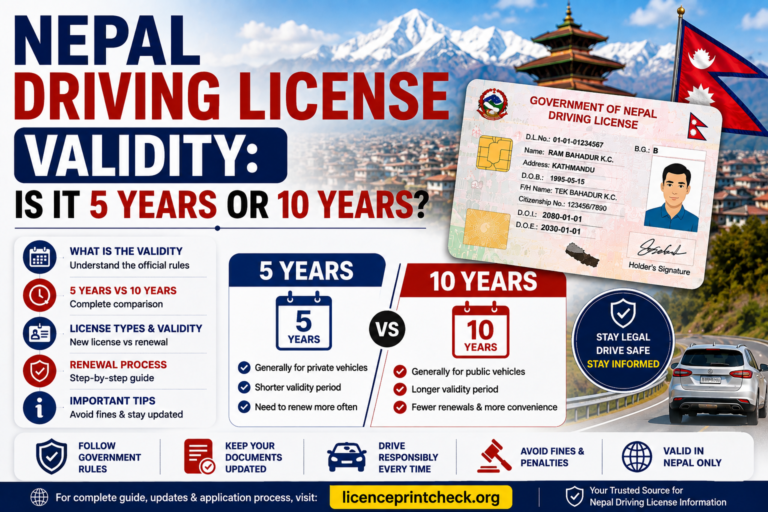 Nepal Driving License Validity 2026: Is It 5 Years or 10 Years?