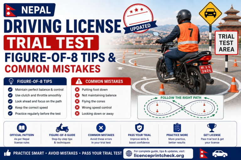 Nepal Driving License Trial Test 2026: Figure-of-8 Tips & Common Mistakes